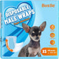 Male Dog Wrap, Disposable Dog Diapers, 40 Count, XS (Waist 10.6”-16.6”), Wetness Indicator, Ultra Protection, Leak Proof, Super Absorbent, Soft