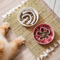 LE TAUCI Ceramic Slow Feeder Dog Bowls Small Breed, 0.6 Cups Dog Food Dish for Fast Eaters, Puzzle Bowl for Small Dogs and Cats,Pink Bloom