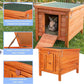 TRIXIE natura XS Small Animal House - Outdoor/Indoor Rabbit Hideout with Hinged Roof & Raised Floor - Solid Wood House with Entry Ramp, Weather-Resistant Home for Bunnies & Guinea Pigs - Brown