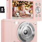 Digital Camera, 56MP FHD 1080P Point & Shoot Camera with 32GB SD Card, 2 Batteries, and Lanyard, Ideal for Kids & Teens, Suitable Gift for Girls