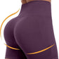 CHRLEISURE Women's 4 Packs Workout Gym Shorts, High Waisted Butt Lifting Scrunch Butt Seamless Booty Shorts