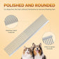 7.5 Inch Professional Stainless Steel Pet Grooming Comb for Dogs & Cats, Wide & Dense Teeth for Removing Tangles, Knots,Undercoat,Flea,Excess Hair, Rounded Corners Design for Safe,Metal Dematting Tool
