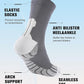 Compression Crew Running Socks: Athletic Socks for Men Women with Cushion,3 Pairs Work Hiking Basketball Sport Socks