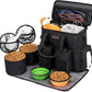Dog Travel Bag, Airline Approved Pet Travel Bag with 2 Dog Treat Training Pouches for Weekend Pet Travel Supplies & Accessories, Black