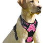 BARKBAY No Pull Dog Harness Front Clip Heavy Duty Reflective Easy Control Handle for Large Dog Walking(Pink camo,XL)