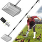 Esmorah 10 Inch Large Metal Chicken Poop Scooper for Sand & Coop Cleaning - Long Sifting Shovel with 24"-68" Adjustable Handle, 5 Lengths Heavy Duty Stainless Steel