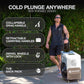 Cold Plunge Tub, 90 Gallon, 0.8 Horsepower – Heavy-Duty Ice Bath Tub for Athletes, Portable Cold Plunge Chiller with Water Treatment Kit, Immersion Therapy, WiFi Control, Backpack & Wheels