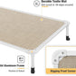 Veehoo Chew Proof Elevated Dog Bed - Cooling Raised Pet Cot - Silver Aluminum Frame and Durable Textilene Mesh Fabric, Unique Designed No-Slip Feet for Indoor or Outdoor Use, Beige Coffee, X Large