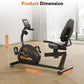 Recumbent Exercise Bike, Stationary Bikes for Home Magnetic Recumbent Bike with Adjust Seat for Adults Seniors, 300LB Capacity & 8-level Resistance, LCD Monitor and Heart Rate Handle