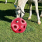 Cute 15.7" Horse Treat Ball, Carrot Feeding Toy Ball Multifunctional Hanging Treat Snack Ball for Horse Stable Stall Paddock Rest, Red