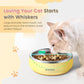Pawaii Small Dog Bowls, 12 oz. Food Water Bowl Designed for Puppies and Cats with Non-Slip Rubber Base, Upgraded Metal Insulated, Double Stainless Steel Bowls, Cheese Yellow