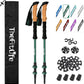 TheFitLife Trekking Poles - Lightweight 7075 Aluminum Hiking Sticks with Cork Grips, Adjustable Telescopic Design, Metal Flip Lock for Men & Women - Perfect for Hiking, Walking, Camping & Backpacking