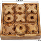 Glintoper Tic Tac Toe & Tumble Tower Blocks Tables Game Set, Classic Wood Stacking Game & XOXO Board Games for Kids Family, Living Room Rustic Coffee Table Decor, Travel Strategy Board Games