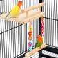 Bird Perches Cage Toys Parrot Wooden Platform Play Gyms Exercise Stands with Acrylic Wood Swing Ferris Wheel Chewing for Animals Green Cheeks, Baby Lovebird, Chinchilla, Hamster Budgie