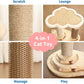 Made4Pets Cat Scratching Post, Cat Self Groomer for Indoor Cats, Cloud Soft Perch for Rest, 17.5" Tall Natural Sisal Scratcher Cat Grooming Interactive Ball Track Toys for Small Cats Kittens