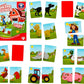 ORCHARD TOYS, Farmyard Heads & Tails Game - New Art, A First Matching Activity That Develops Into a Fun Game, 24 Updated Chunky Cards, Age 18 Months+, 1-4 Players