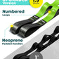 Stretching Strap with Loops - Non Elastic Stretch Band for Physical Therapy, Yoga Strap for Stretching Equipment, Stretch Bands for Exercise and Flexibility - Fascia, Hamstring & Leg Stretcher Belt