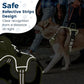 Funfox Dog Harness No Pull, Adjustable Pet Vest Harness, Super Soft Material with Vertical Handle Easy Control, Reflective Night Walking, 2 Leash Clips for Small Sized Dogs, Army Green, S