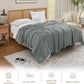 Threadmill Summer Muslin King Blanket | Lightweight Blanket for Bed or Couch | 4 Layer 100% Cotton Gauze | Soft, Breathable, and Cozy for All Seasons | Fits Cal King Size Bed | Scottish Grey