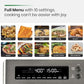Infrared Heating Air Fryer Toaster Oven, Extra Large Countertop Convection Oven 10-in-1 Combo, 6-Slice Toast, Enamel Baking Pan Easy Clean with Recipe Book, Black Matte Stainless Steel