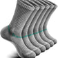 BULLIANT Compression Socks for Men 6Pairs, Athletic Crew Socks Cushioned For Men Sports Running-Arch Support