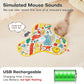 Potaroma Interactive Cat Feather Toys, Hide and Seek Concealed Moving Feather Wand, Rechargeable Touch Activated Indoor Kitten Exercise Kicker, Mouse Squeaky, Graffiti Cover