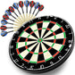 LinkVisions Dartboard with Staple-Free Bullseye, 18g Steel Tip Darts Set,12 Steel Tip Darts 18g, Dartboard Mounting Kits Included