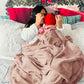 Bedsure Fleece Blanket Twin Size Dusty Pink - 300GSM Lightweight Plush Fuzzy Cozy Soft Warm Blanket for Bed, Sofa, Couch, Travel, Camping, 60x80 inches
