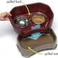 Neater Pet Brands Neater Feeder Deluxe Mess Proof Dog Bowls Elevated for Large Dogs Over 40 lbs, Made in USA, No Spill Raised Dog Food Bowl Stand Feeding Station, Food and Water Bowl Set, Cranberry