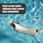 Dog Squeaky Chew Toy,Floating TPR Water Bottle Toys-Small Medium Large Breeds - Training Fetch -Indoor Outdoor Pool Beach Blue M