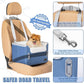 PETSFIT Small Dog Car Seat, Patent Safe Buckles Dog Booster Car Seat, Puppy Car Seat with Safety Belt, Suitable for Small Pets Up to 25lbs (Navy Blue)