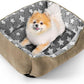SIWA MARY Rectangle Dog Bed for Small Medium Dogs, Calming Dog Bed Small Size Dog, Orthopedic Dog Sofa Bed, Washable Soft Calming Sleeping Dog Soft Puppy Bed, Non-Slip Bottom, S (20"x 19"x 6"),Brown