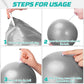 Pilates Ball, 9 Inch Small Exercise Mini Soft Workout Yoga Ball with Exercise Guide, for Home Gym Yoga, Pilates, Core Training, Workout, Balance, Stability