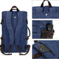 Kalesi Gym Duffle Bag Backpack 4-Way Vintage canvas with Shoes Compartment for travel Sport Hiking laptop (Vintage blue)