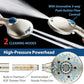 AquaCare High Pressure 10 Spray Mode Filtered Showerhead - Handheld Shower Head Filters Chlorine to Heal Dry Skin, Revive Hair - Dual Power Wash Cleans Tub, Tile, Pets - Hard Water Softener, Nickel