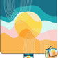 Picnic Blankets Waterproof Foldable, Extra Large 79"x79" Beach Blanket Waterproof Sandproof, 3-Layer Polyester Foldable Portable Outdoor Mat for Park, Camping, Travel, Grass Lawn- Afterglow Rainbow
