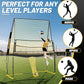 Mangostar Volleyball Training Equipment, Volleyball Net System with Freely Height-Adjustable for Backyard, Volleyball Practice Net for Serving Setting Spiking, Easy Set Up for Indoor and Outdoor Use