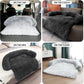 Calming Dog Bed Fluffy Plush Dog Mat for Furniture Protector with Removable Washable Cover for Large Medium Small Dogs and Cats (Medium, Light Grey)