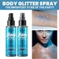 Body Glitter Spray & Glitter Hairspray - Ultra Shiny, Long - Lasting, Quick - Dry & Waterproof. Clog - Resistant Nozzle. Perfect for Parties, Dances and All Glamourous Occasions Bule