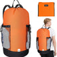 BALEINE 120L Laundry Bag Backpack, 900D Oxford Fabric Large Travel Laundry Bags with Shoulder Straps and 2 Mesh Pockets for College Dorm, Apartment, Laundromat (Orange, 120L)