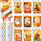 Blosssound 10 Set Pre Printed Canvas Pre Drawn Canvas Painting with Easel Kits 5" x 7" Outline Painting Panels for Beginners, DIY Craft Project, Party Favor, Home Decors(Autumn)