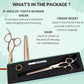 Kenchii Rose Dog Grooming Scissors, 25 Tooth Blending Shears, Dog Scissors for Grooming, Ergonomic Design for Comfort and Precision, Heavy Duty, Durable and Sharp