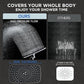 Veken Wide Rain Shower Head with Metal Main Body, High Pressure Showerhead with 6 Mode Handheld Spray Combo for Bathroom Accessories, Home Decor Detachable Dual Shower with Extension Arm,Silver Chrome