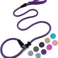 Slip Lead Dog Leash，Strong Nylon Rope Leash and Padded Handle,No Pull Outdoor Walking Training Lead for Small Medium Large Dogs (Purple, 1/2"×6ft)
