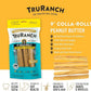 Collagen Rolls - 9" Collagen Rolls for Dogs - Long Lasting Healthy Joint Support - Rawhide Alternative - Skin & Coat Health - Made with Real Peanut Butter, Value Pack, 15 Bags, 45 Count