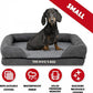 The Dog’s Bed, Small Plush Grey, Memory Foam, Pain Relief: Arthritis, Hip & Elbow Dysplasia, Post Surgery, Lameness, Supportive, Calming, Waterproof Washable Cover, Veterinary Approved