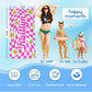 JML Personalized Beach Towel with Name, Custom Flower Beach Towel, Customized Microfiber Pool Towel, Quick Dry & Absorbent Swim Towel for Adult,Anniversary, Birthday, Summer Holiday,Vacation