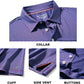 Mens Golf Shirt Moisture Wicking Dry Fit Performance Sport Short Sleeve Striped Golf Polo Shirts for Men
