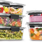 Rubbermaid Brilliance® Round and Rectangular Leak Proof Food Storage Containers, 12 Piece Set