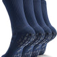 CWVLC Grip Socks Soccer - Cushioned Non-Slip Grippy for Men & Women Athletic - Barre Hospital Sticky Slipper Socks